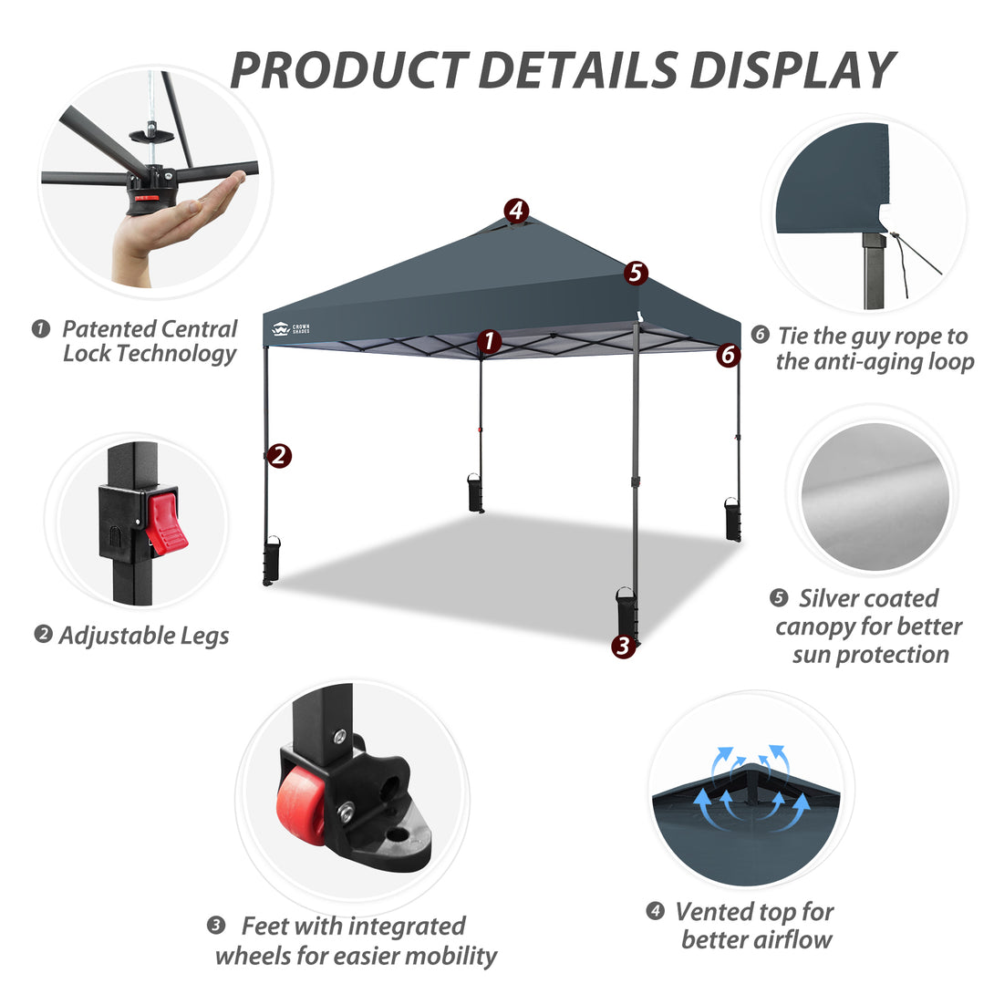 Tente pliante 10x10 - CentreLOK™ léger