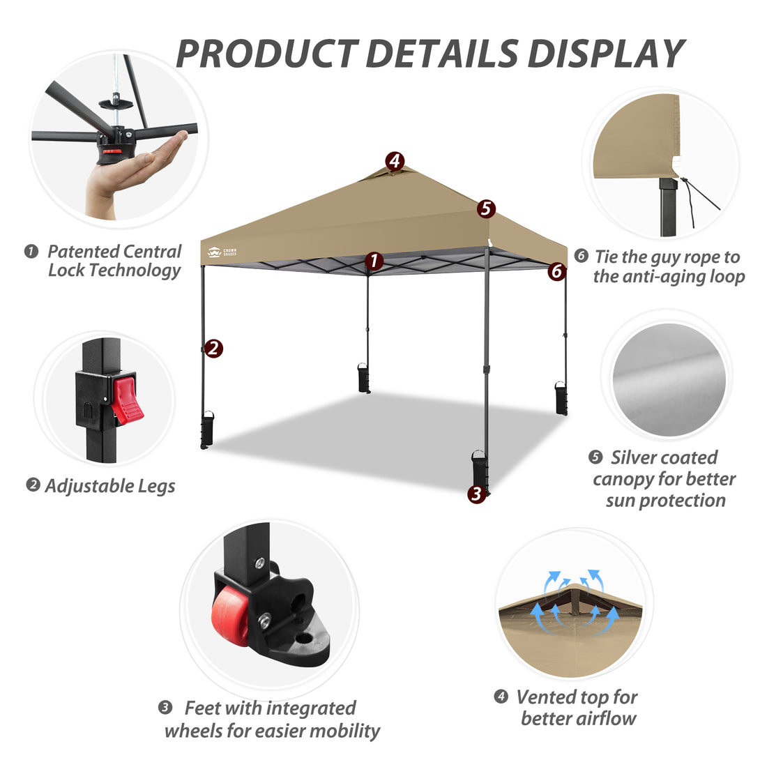 Tente pliante 10x10 - CentreLOK™ léger