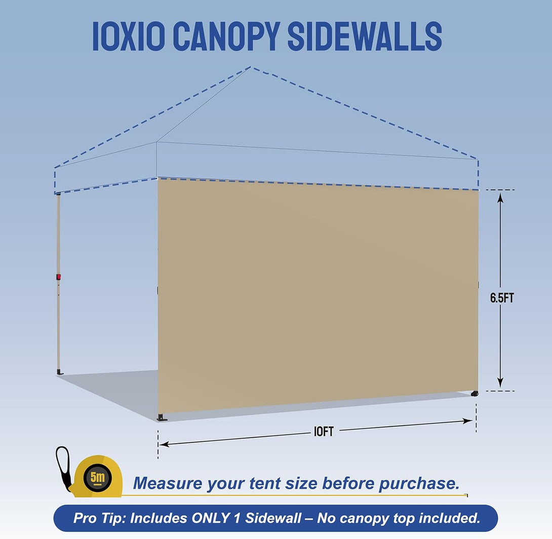 10x10 Accessory Sidewall with 6 Pockets