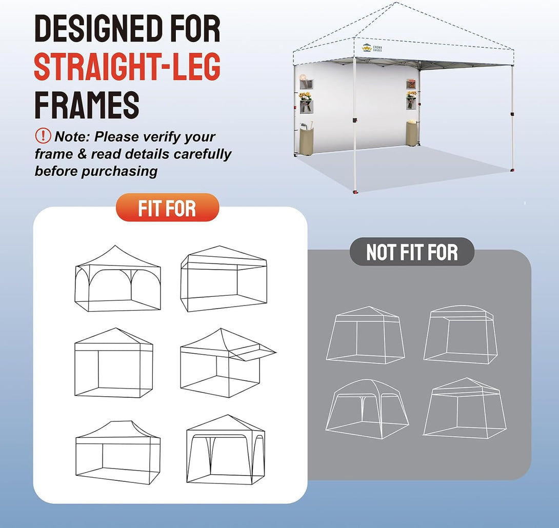 10x10 Accessory Sidewall with 6 Pockets