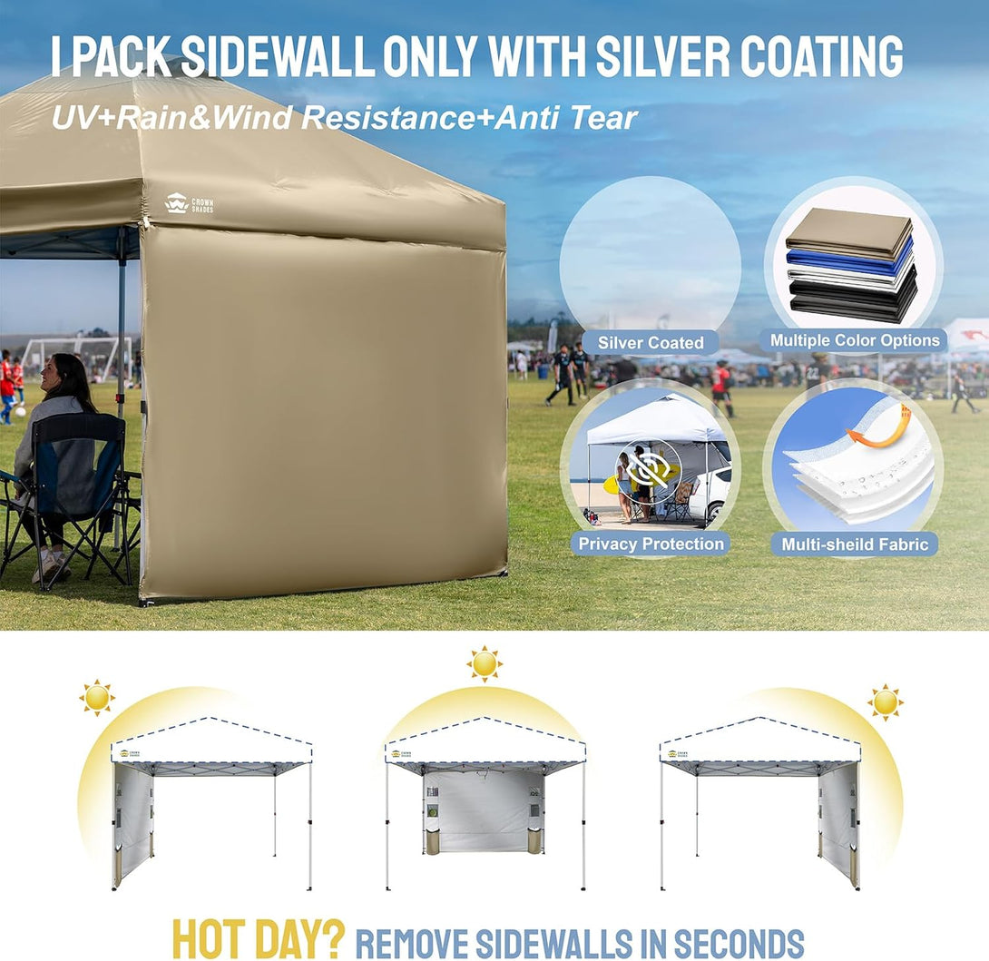 10x10 Accessory Sidewall with 6 Pockets