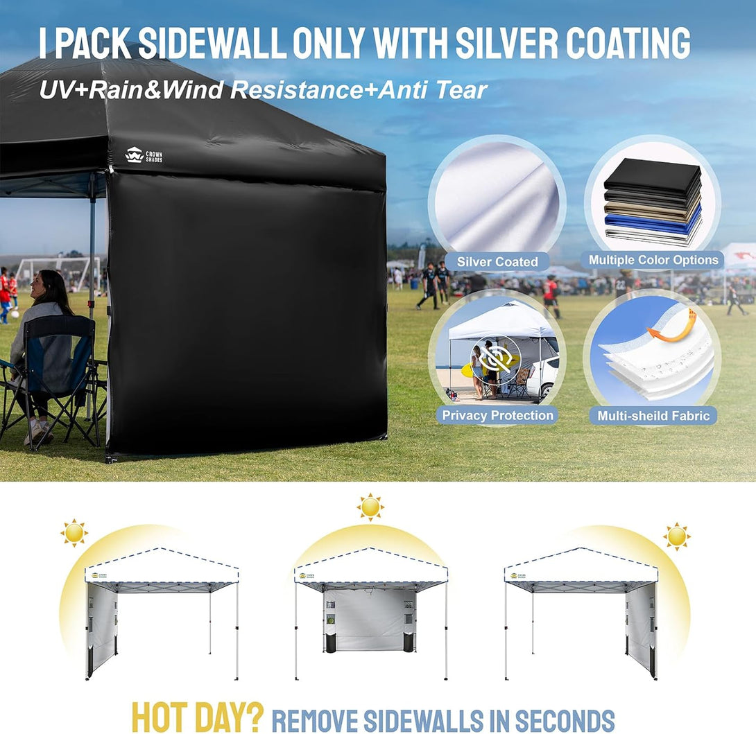 10x10 Accessory Sidewall with 6 Pockets