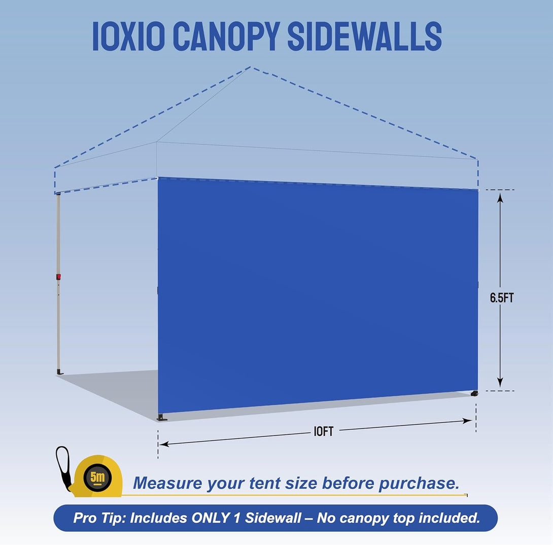 10x10 Accessory Sidewall with 6 Pockets