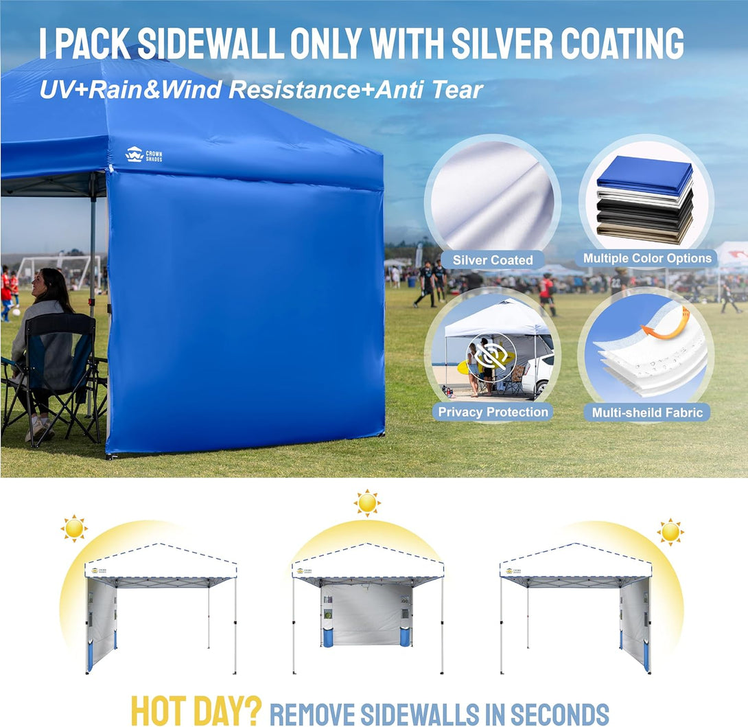 10x10 Accessory Sidewall with 6 Pockets