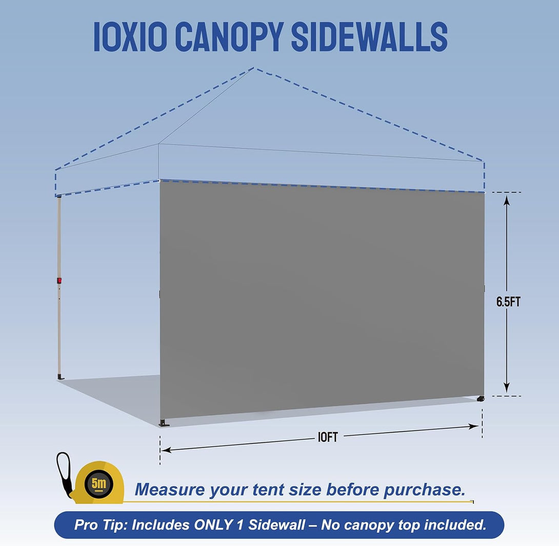 10x10 Accessory Sidewall with 6 Pockets