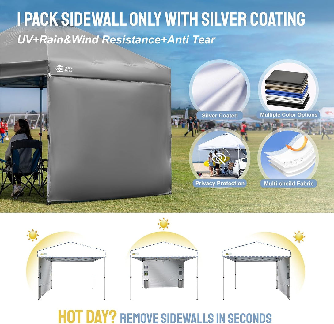 10x10 Accessory Sidewall with 6 Pockets