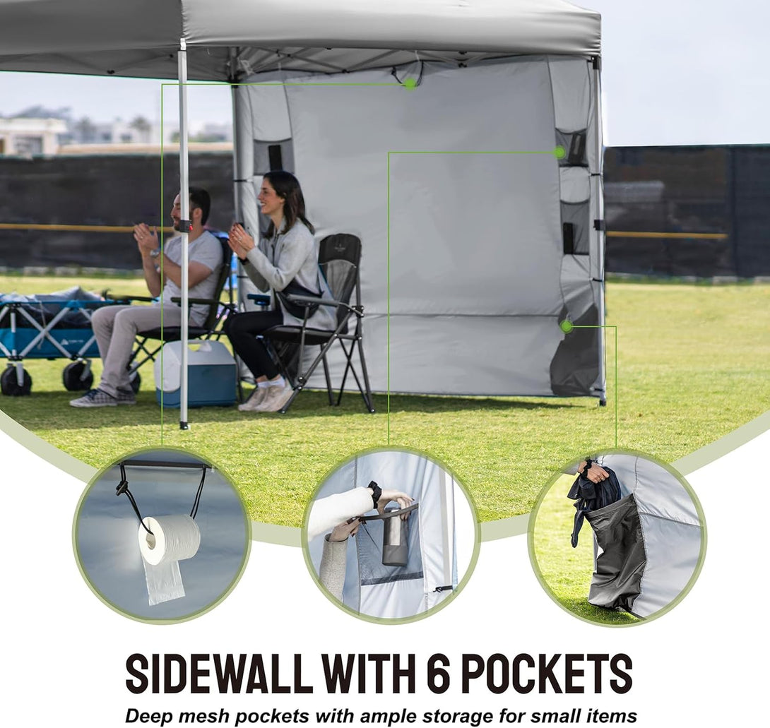 10x10 Accessory Sidewall with 6 Pockets
