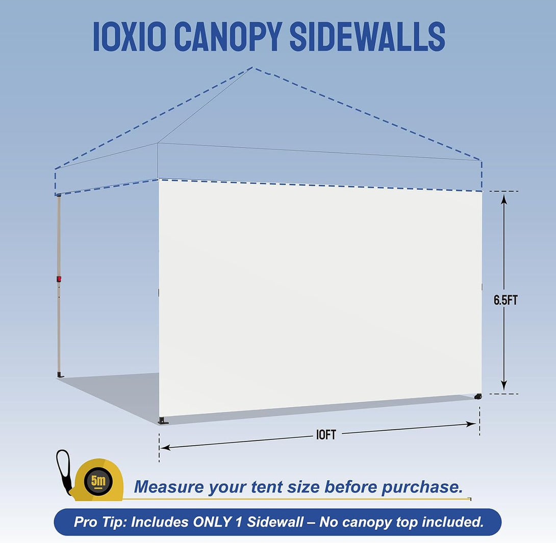 10x10 Accessory Sidewall with 6 Pockets