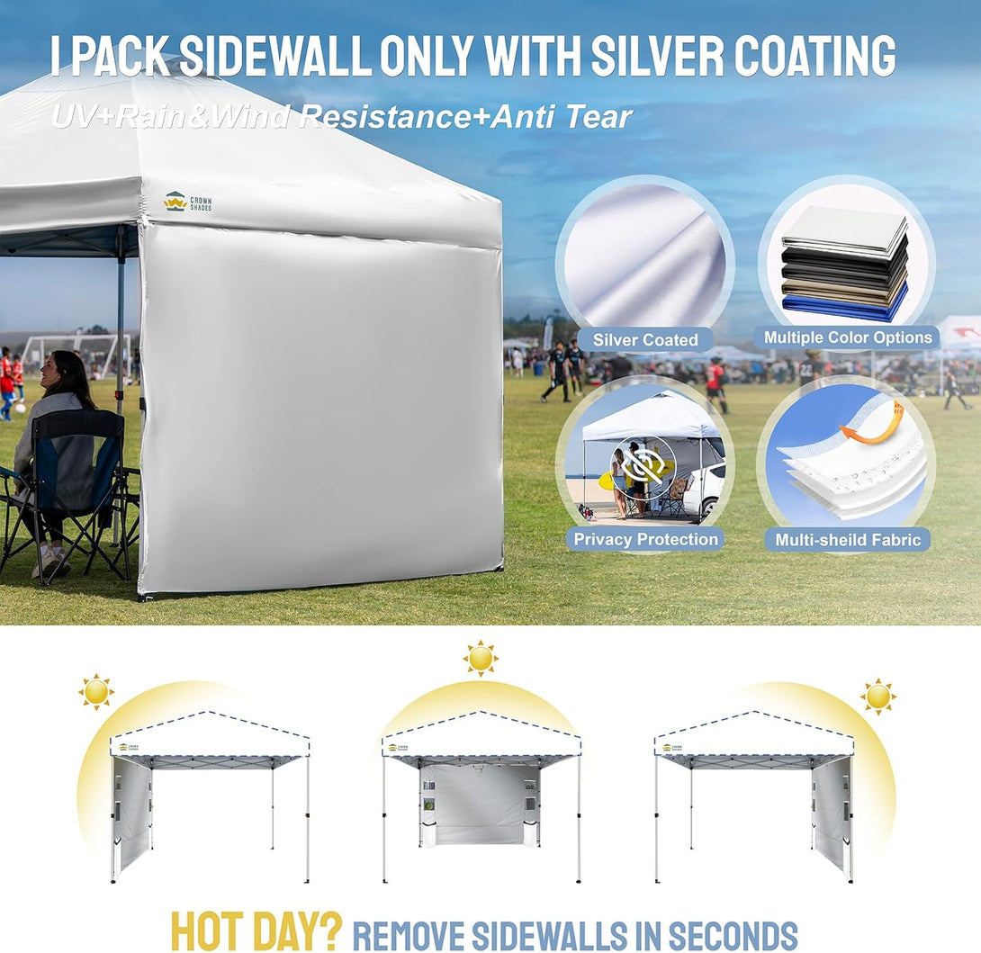 10x10 Accessory Sidewall with 6 Pockets