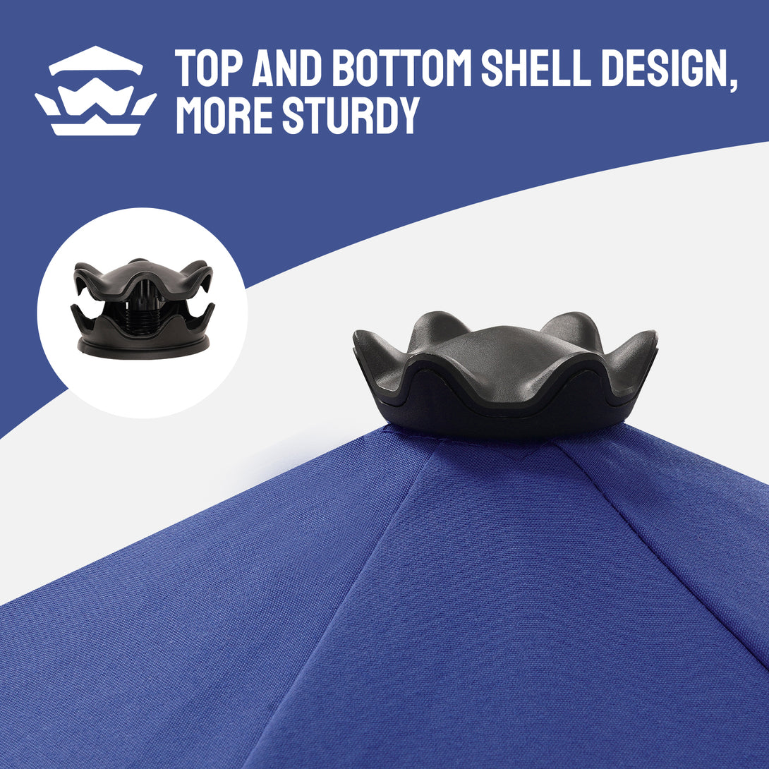 9 Ft Windproof Patio Umbrella – 30° Push Button Tilt with Durable Polyester
