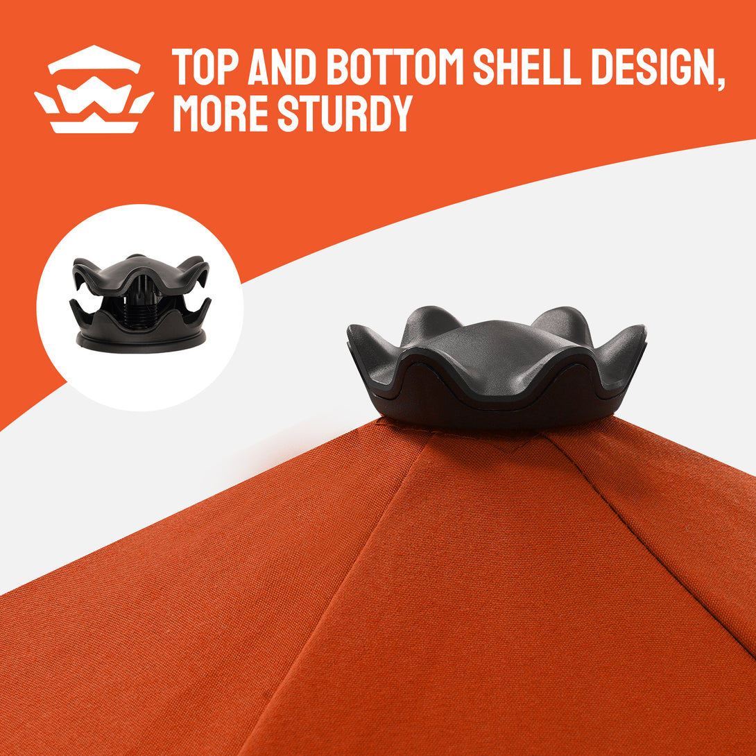 9 Ft Windproof Patio Umbrella – 30° Push Button Tilt with Durable Polyester