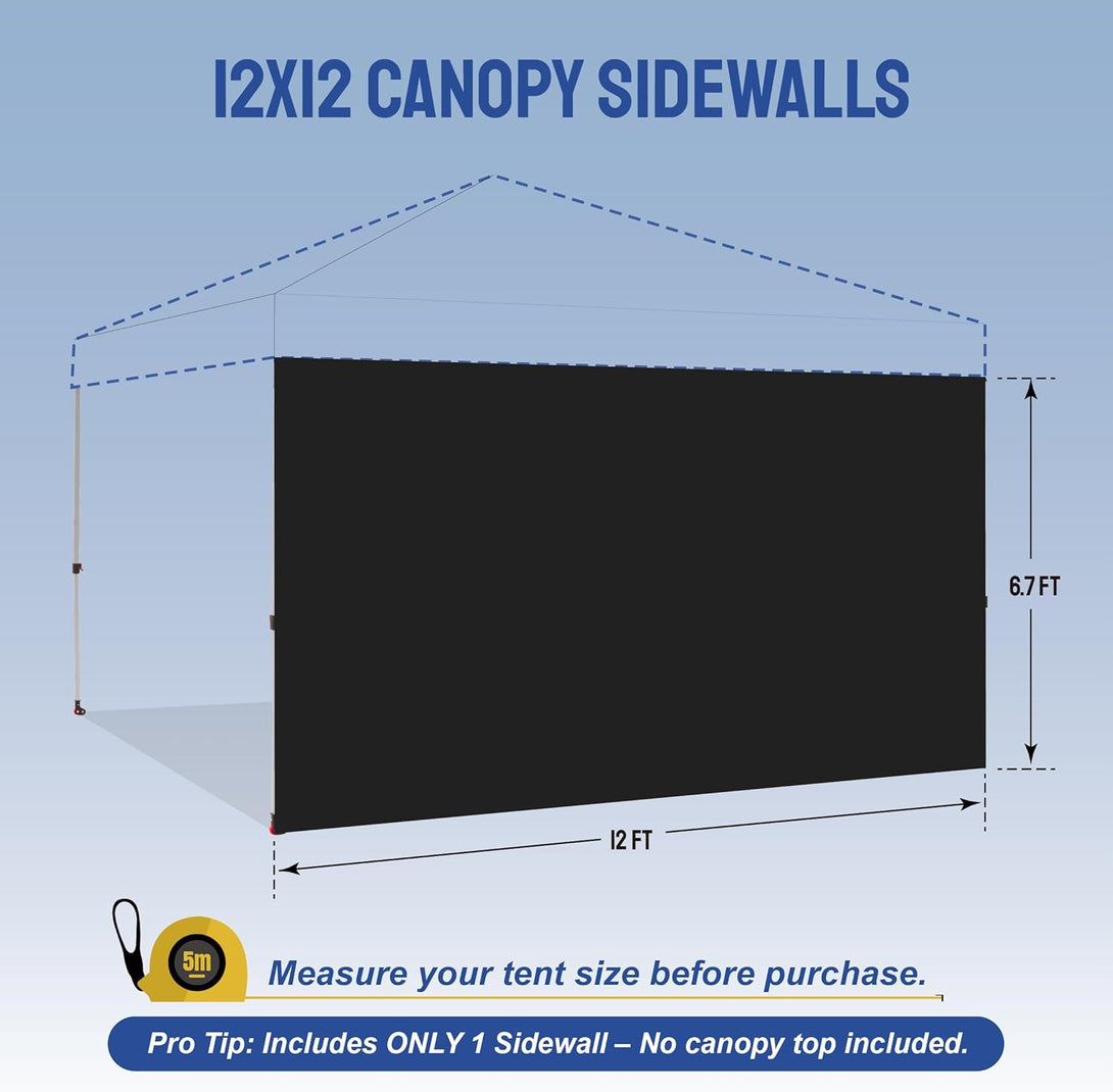 12x12 SunWall Silver Coated for Pop up Canopy