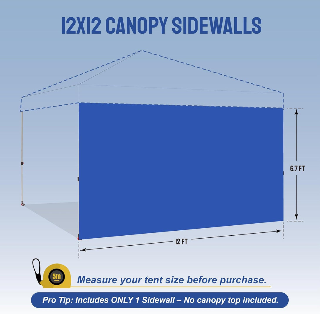 12x12 SunWall Silver Coated for Pop up Canopy