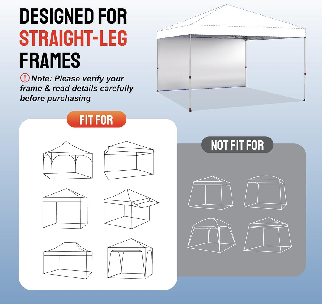 12x12 SunWall Silver Coated for Pop up Canopy