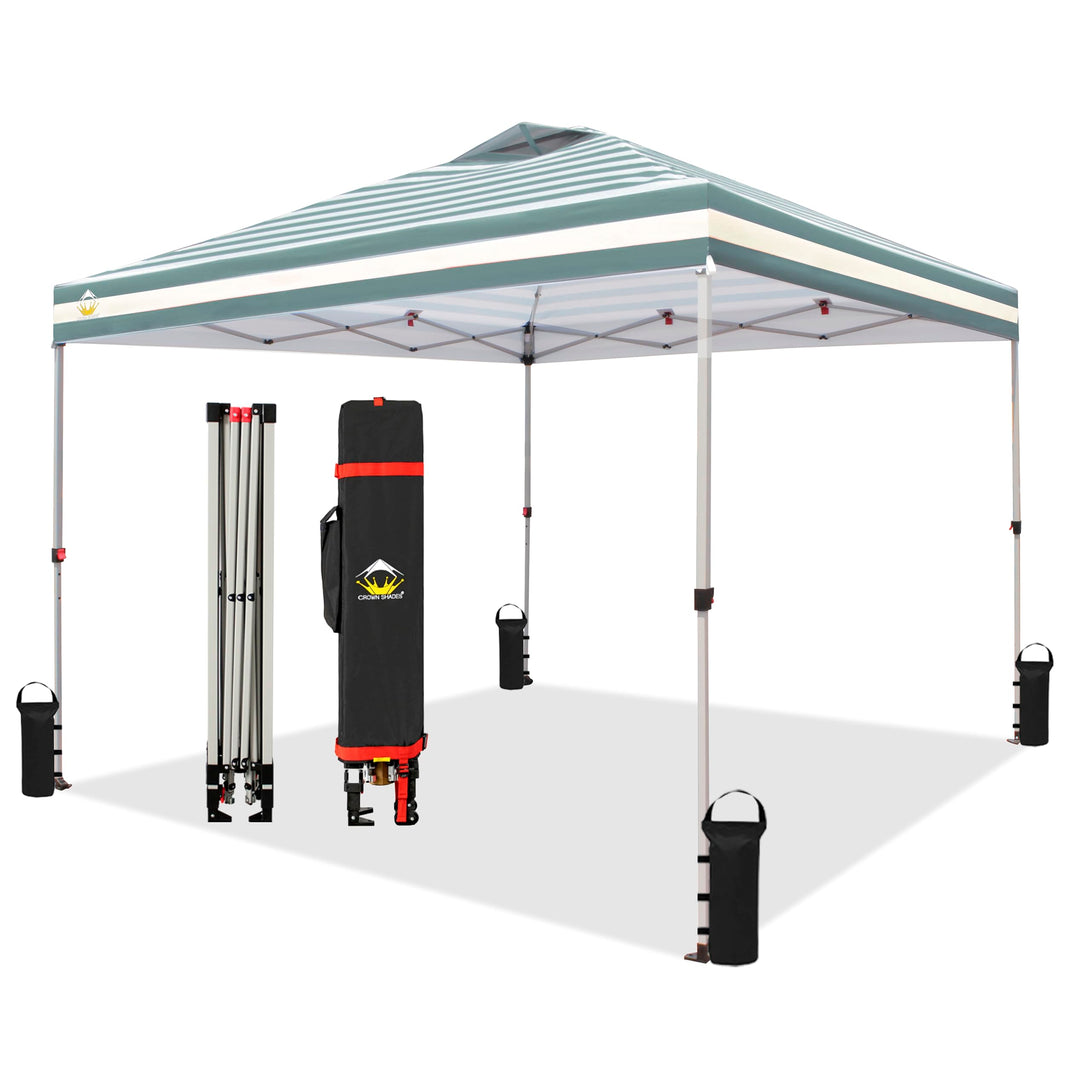 10x10 Recreational Centerlok Canopy - Sto 'N Go, Silver Coated, 150D - RM100H
