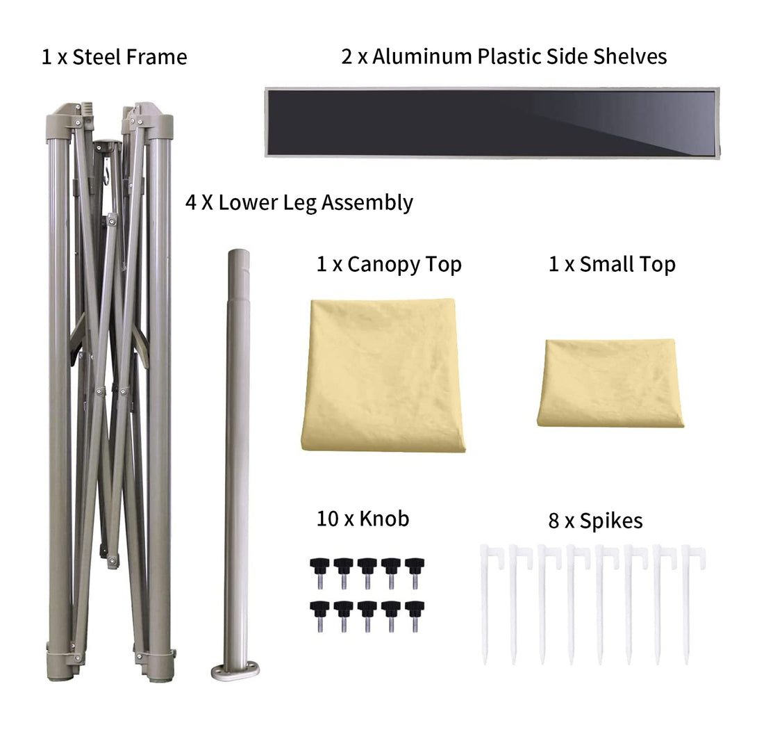 CROWN SHADES 8x5 Grill Gazebo - Auvent BBQ Pop-Up