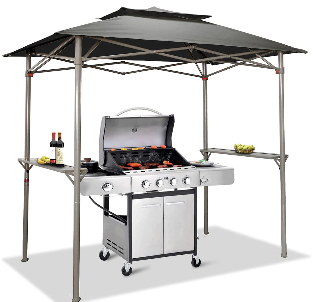CROWN SHADES 8x5 Grill Gazebo - Auvent BBQ Pop-Up