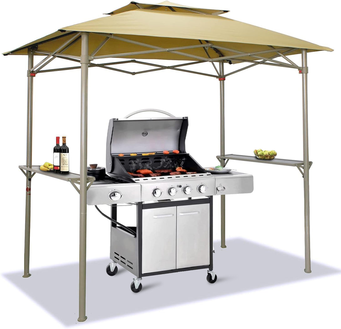CROWN SHADES 8x5 Grill Gazebo - Auvent BBQ Pop-Up