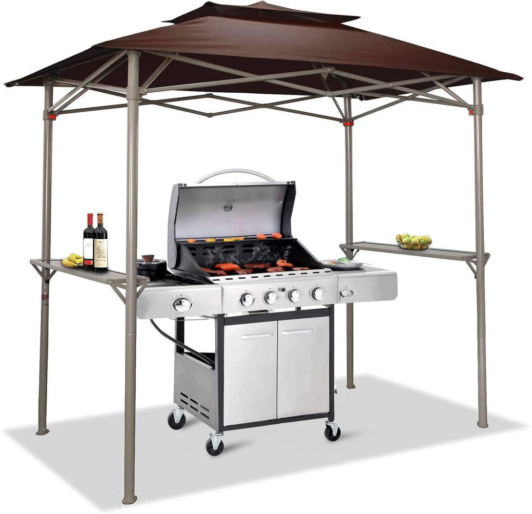 CROWN SHADES 8x5 Grill Gazebo - Auvent BBQ Pop-Up