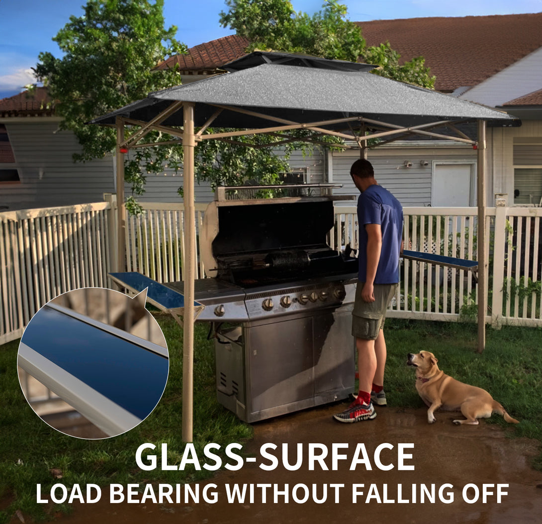 CROWN SHADES 8x5 Grill Gazebo - Auvent BBQ Pop-Up