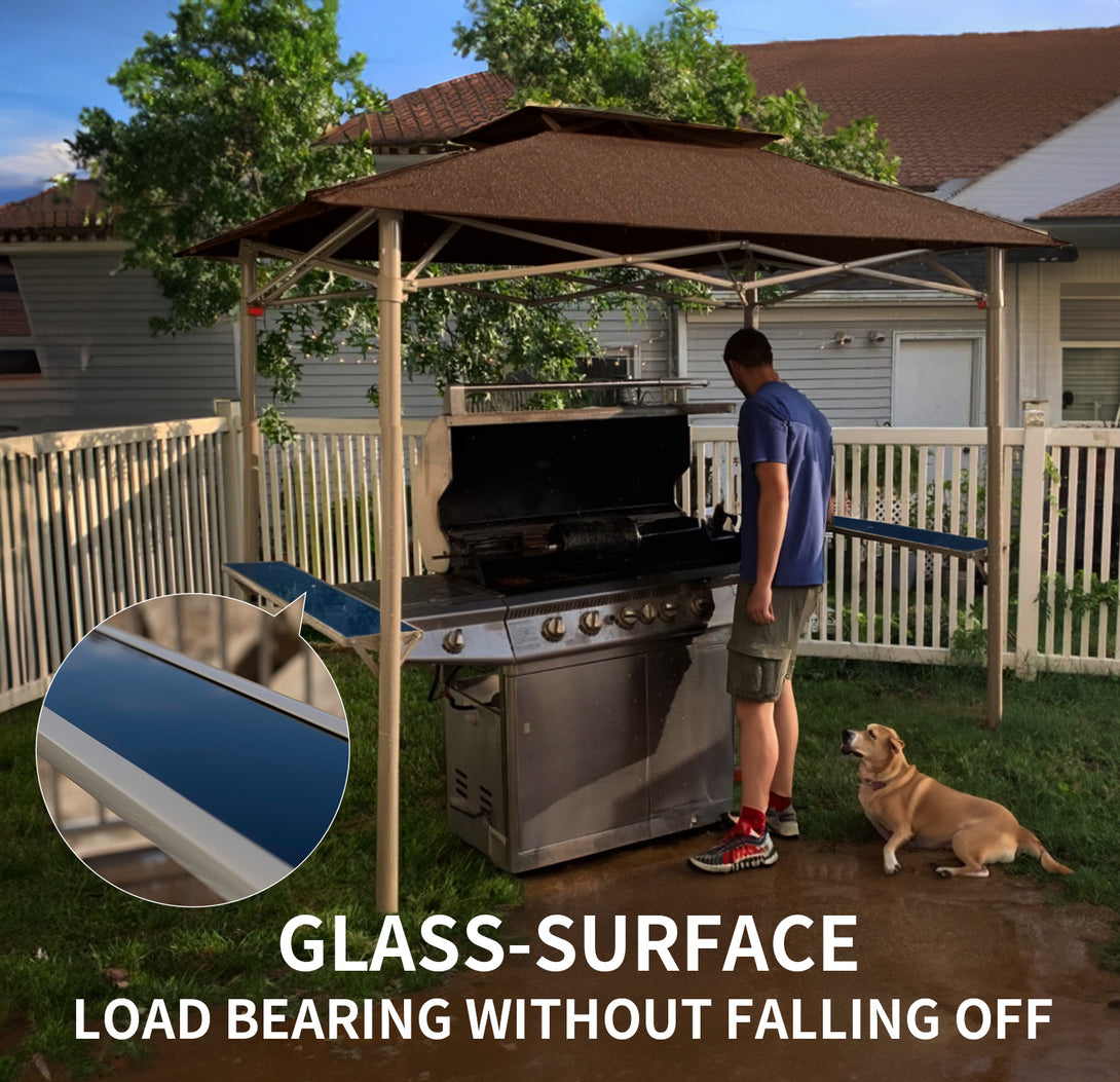 CROWN SHADES 8x5 Grill Gazebo - Auvent BBQ Pop-Up