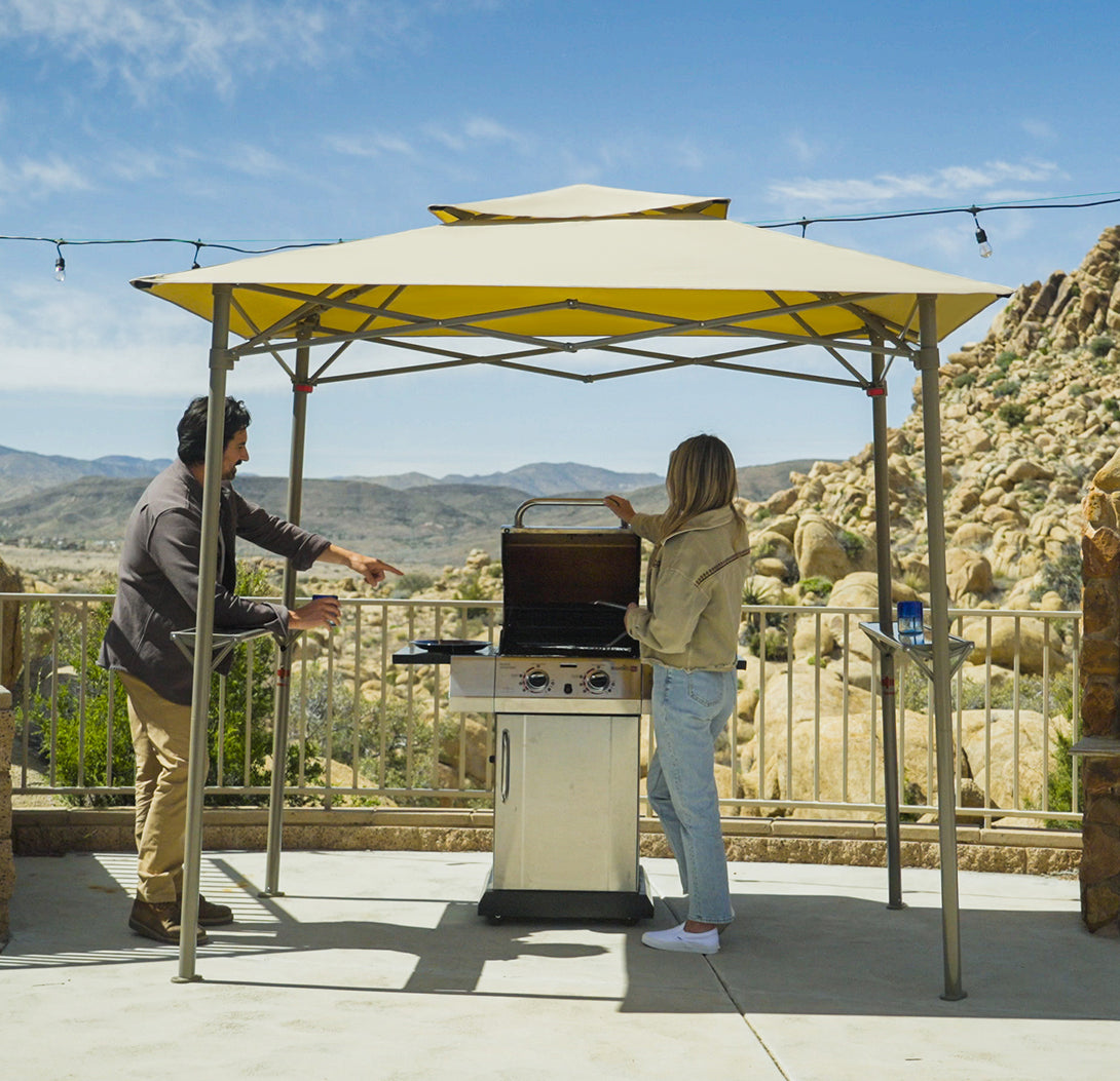 CROWN SHADES 8x5 Grill Gazebo - Auvent BBQ Pop-Up