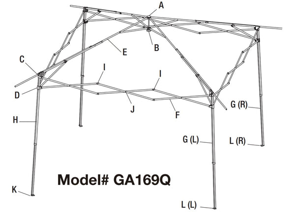 Replace Part for 13ft. X 13ft. Canopy (GA169Q)