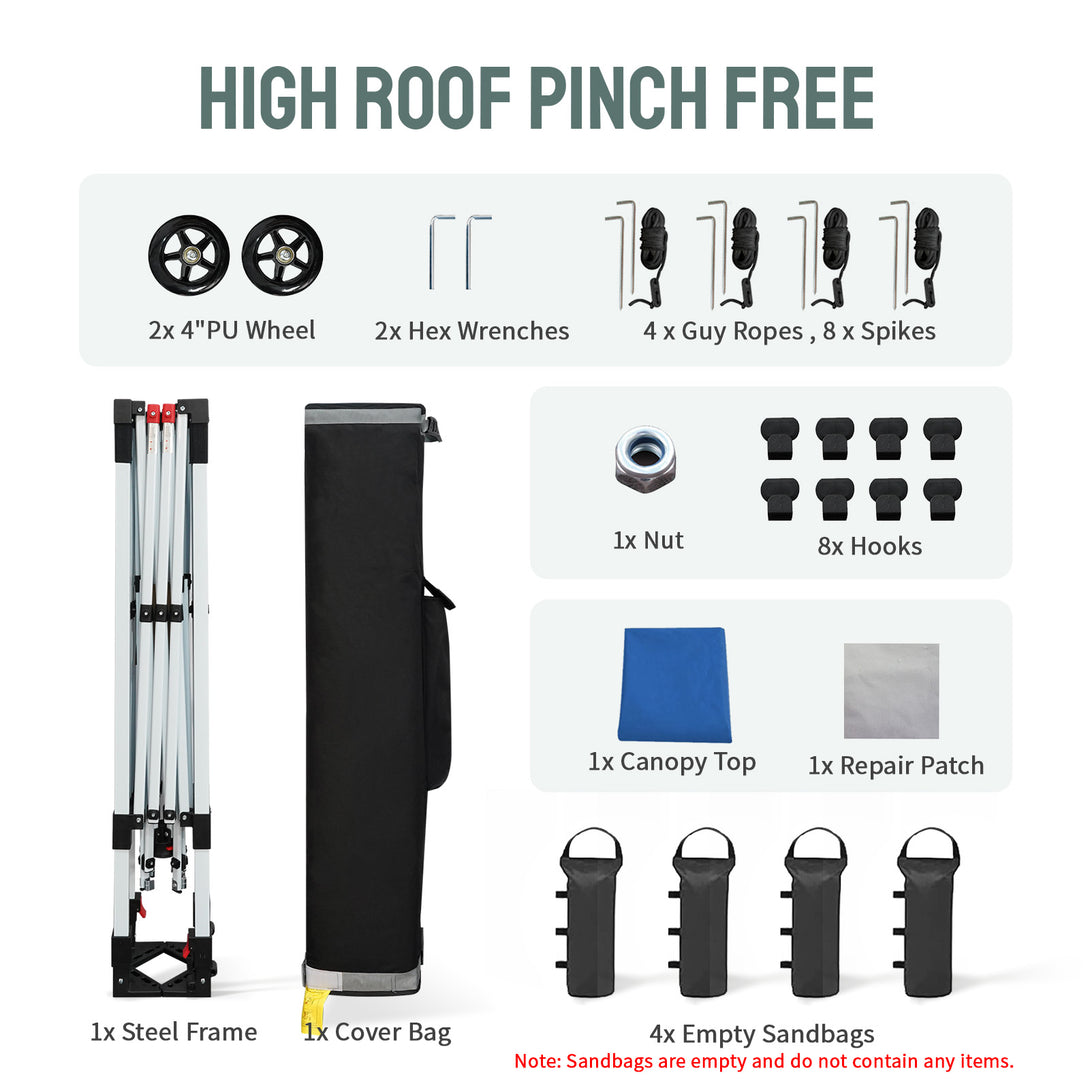 10x10 Heavy Duty Canopy - Premium Commercial Use