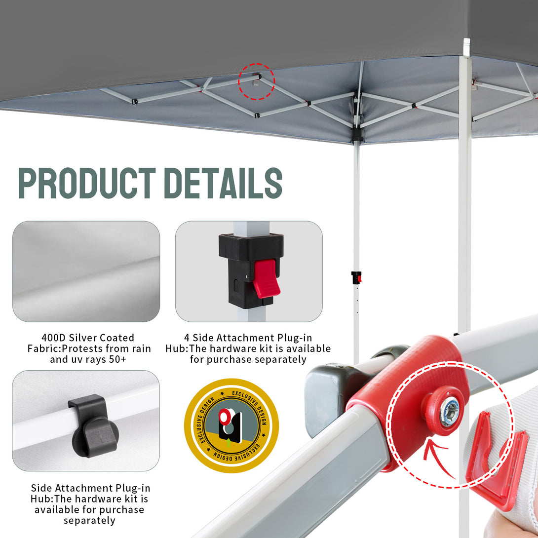 10x10 Heavy Duty Canopy - Premium Commercial Use