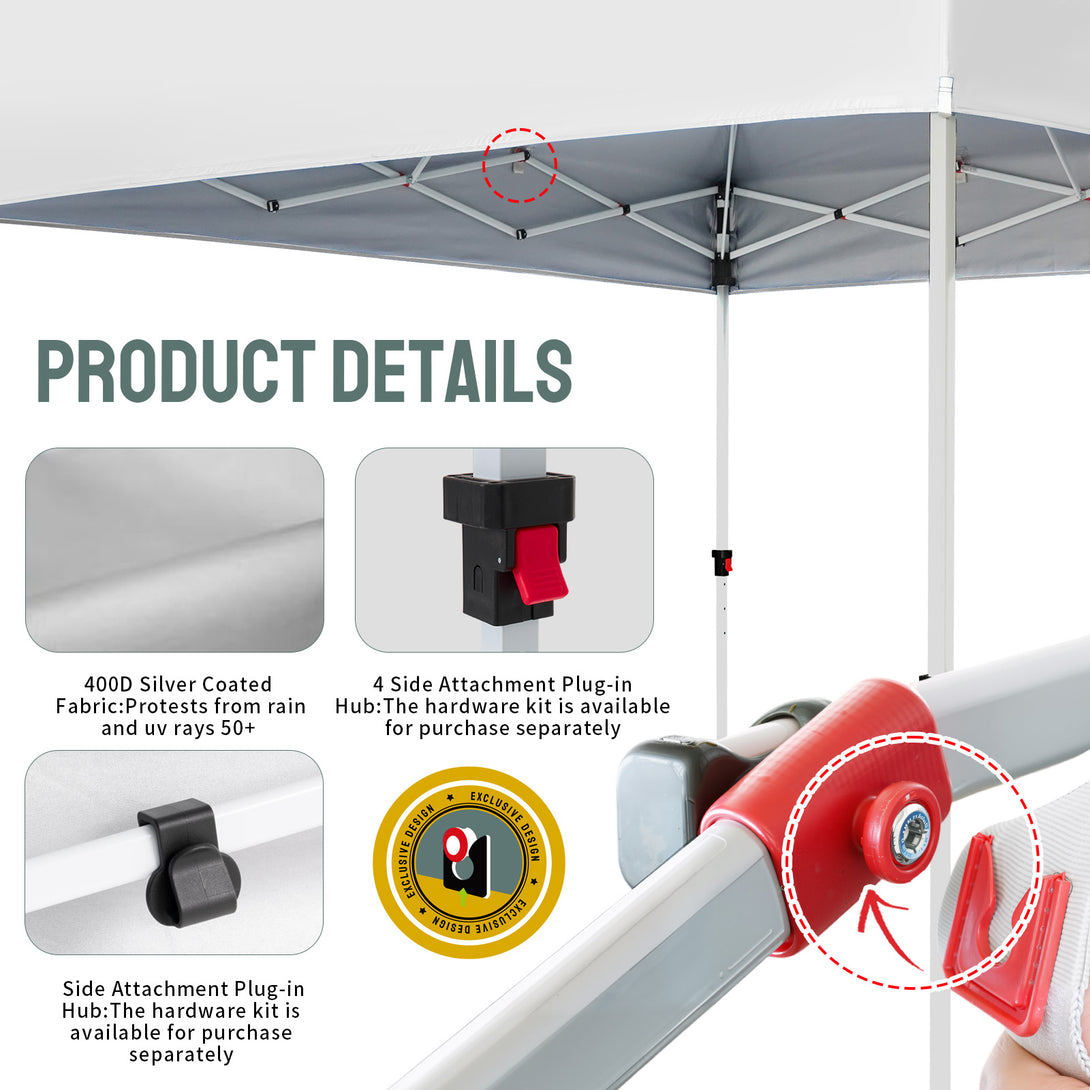 10x10 Heavy Duty Canopy - Premium Commercial Use