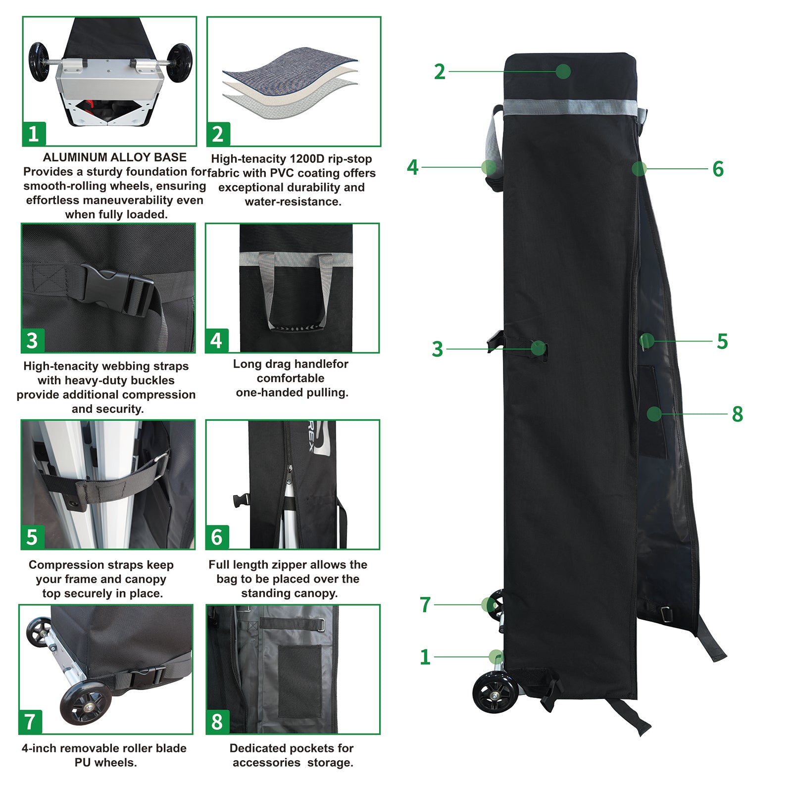 CROWN SHADES [M100SAL-CU] 10x10 Custom Tent – Complete Set with Frame & Canopy