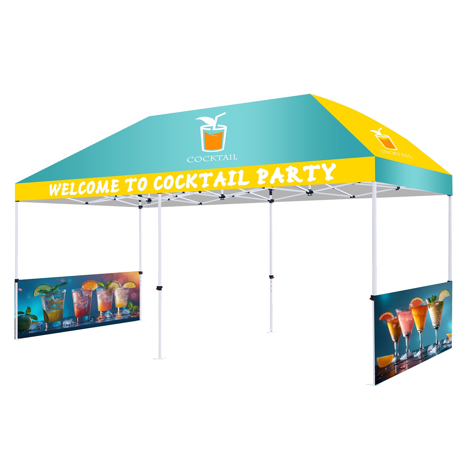 CROWN SHADES [M100SAL-CU] 10x10 Custom Tent – Complete Set with Frame & Canopy