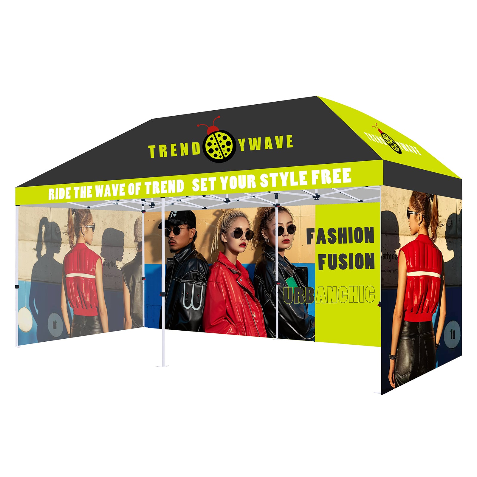 CROWN SHADES [M100SAL-CU] 10x10 Custom Tent – Complete Set with Frame & Canopy