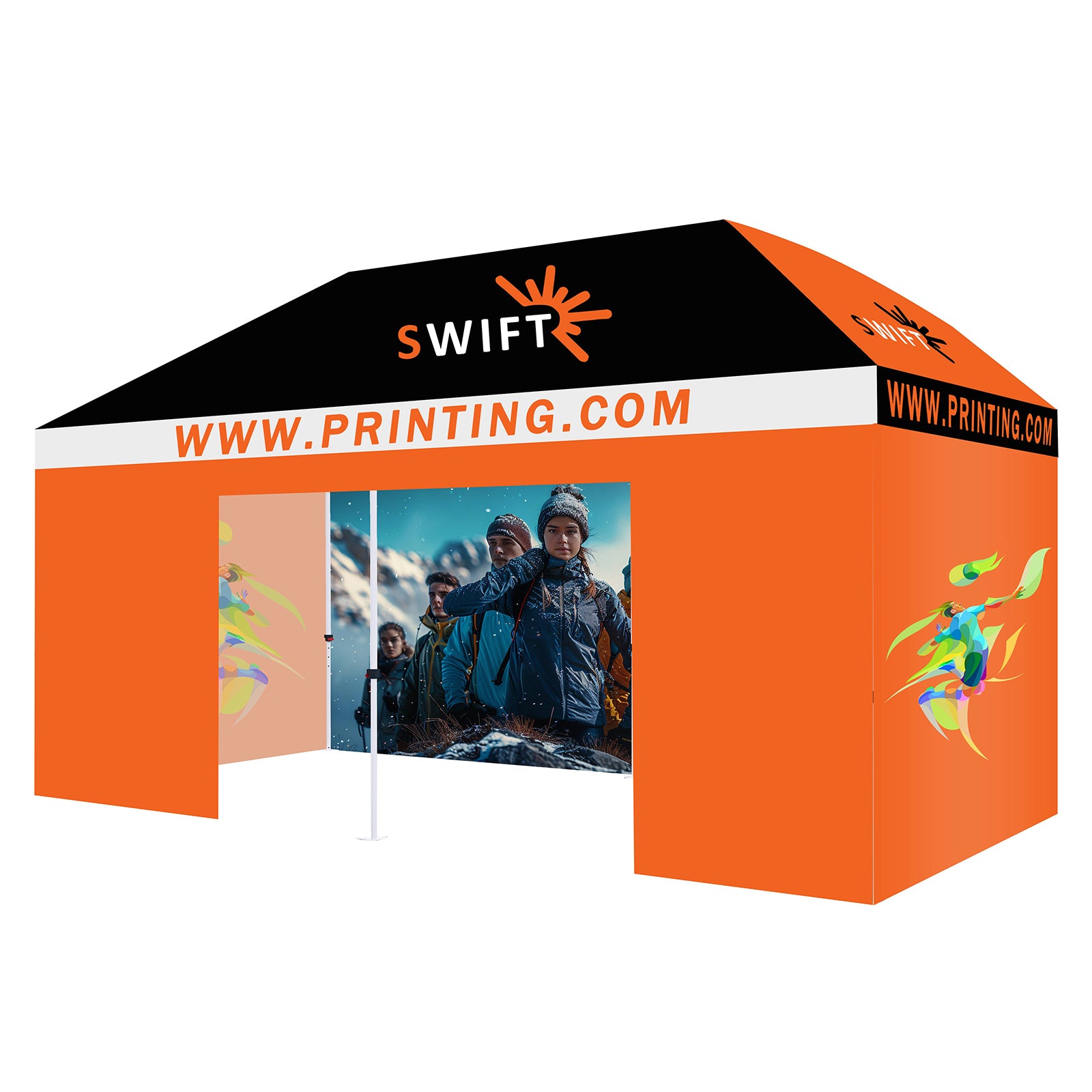 CROWN SHADES [M100SAL-CU] 10x10 Custom Tent – Complete Set with Frame & Canopy