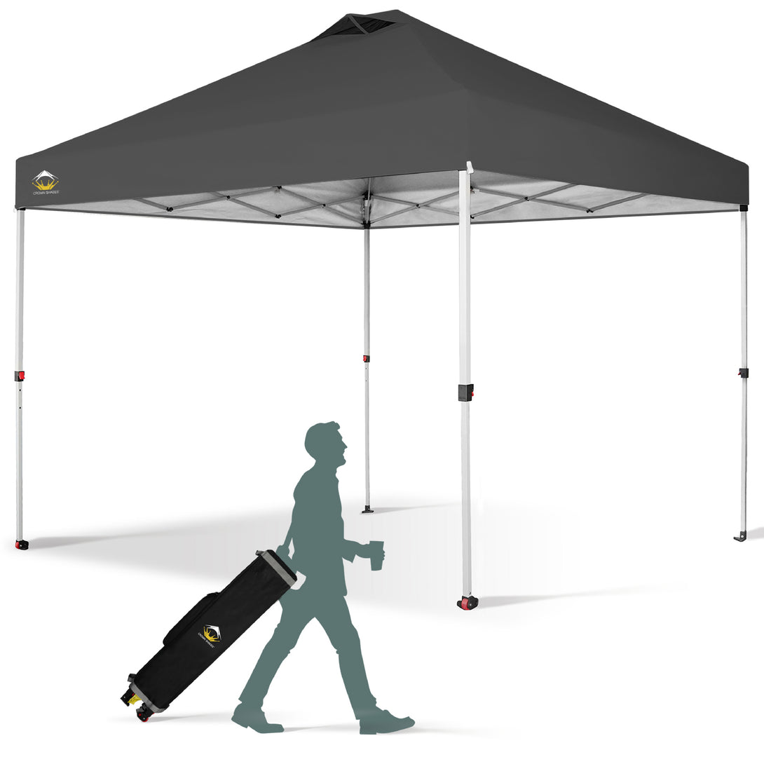 10x10 Recreational Centerlok Canopy - Sto 'N Go, Silver Coated, 150D - RM100H