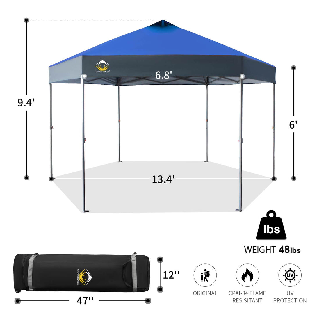 14x14 Pop Up Gazebo - 6-Sided