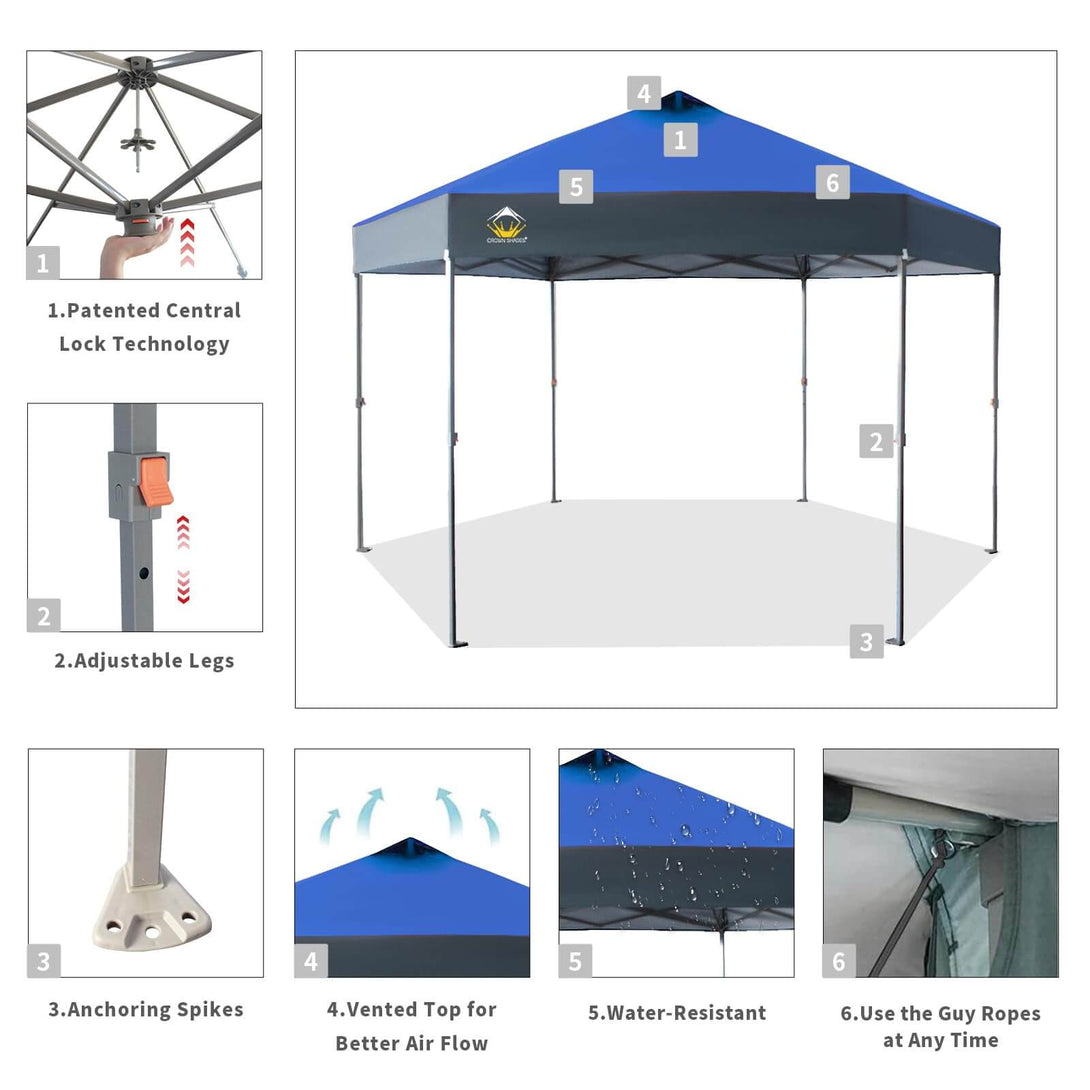 14x14 Pop Up Gazebo - 6-Sided