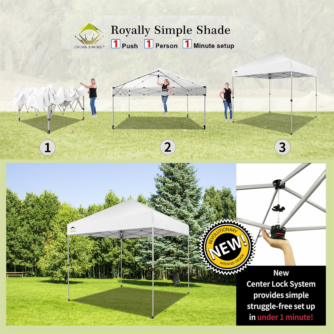 Canopée Recreational Centerlok 8x8 - Sto 'N Go, Revêtement Argenté, 150D - RS64F