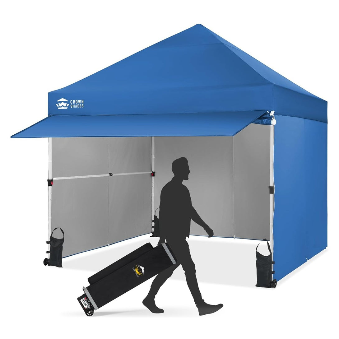 Tente pliante commerciale 10x10 avec 4 parois latérales – Installation en 1 poussée