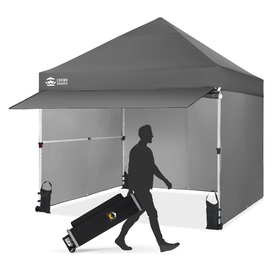 Tente pliante commerciale 10x10 avec 4 parois latérales – Installation en 1 poussée