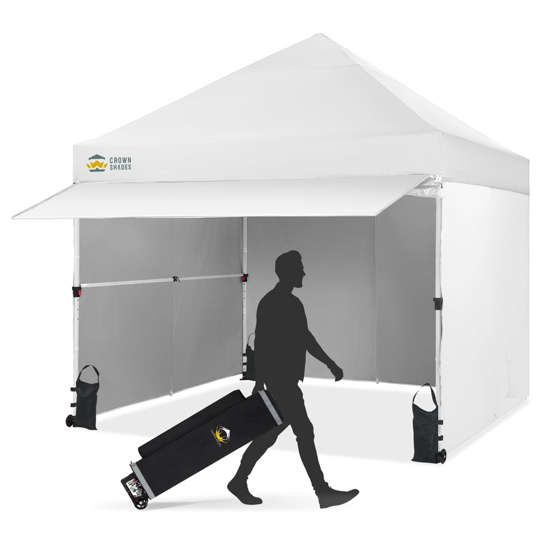 Tente pliante commerciale 10x10 avec 4 parois latérales – Installation en 1 poussée