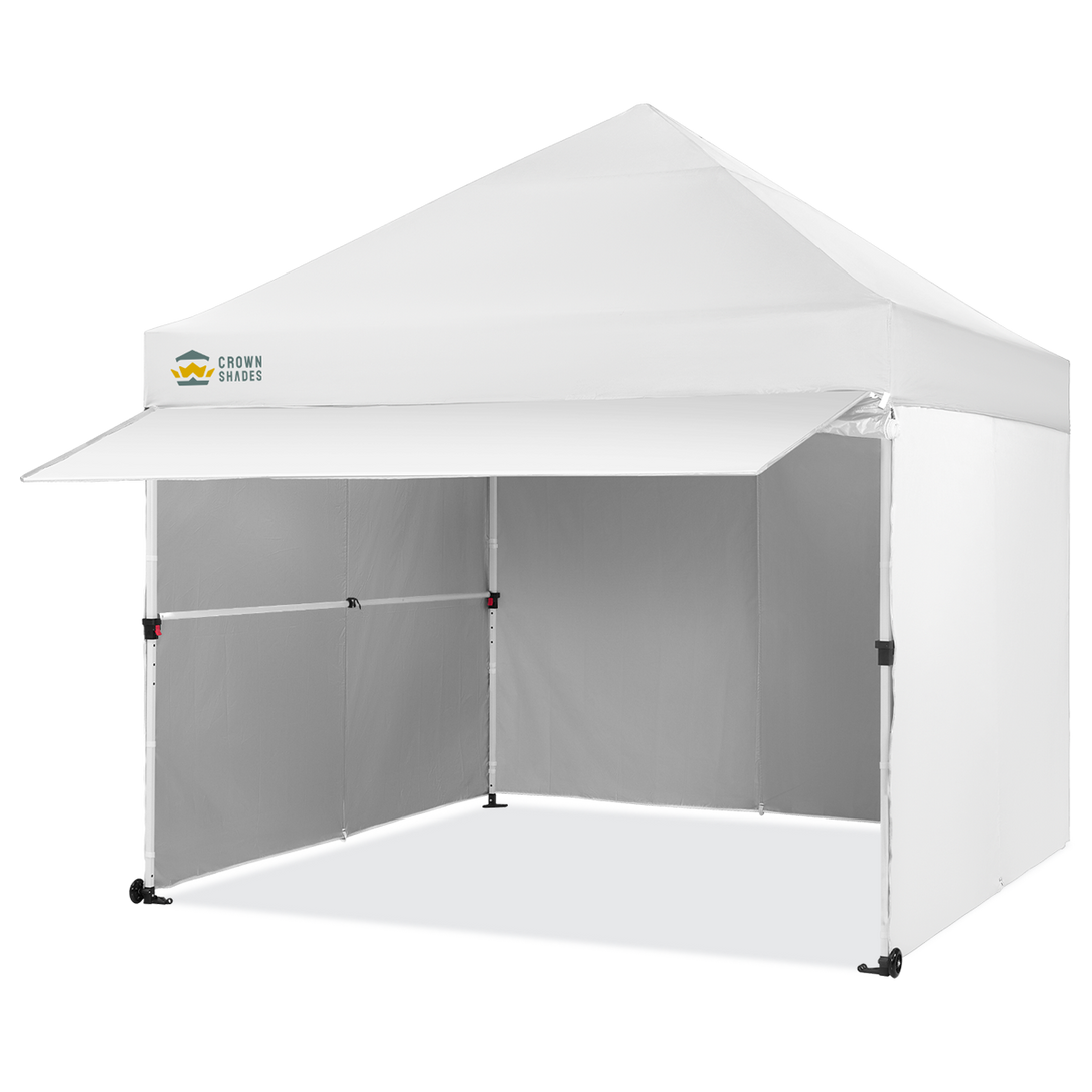 Tente pliante commerciale 10x10 avec 4 parois latérales – Installation en 1 poussée