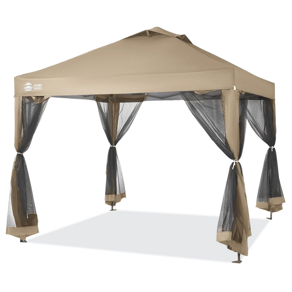 10x10 Pop Up Gazebo Canopy - Mesh Walls