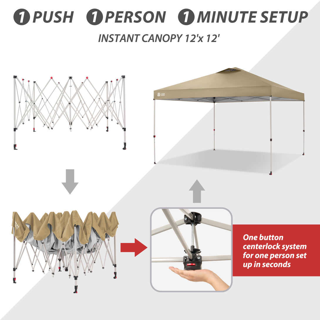 CenterLOK® 12x12 Pop Up Canopy