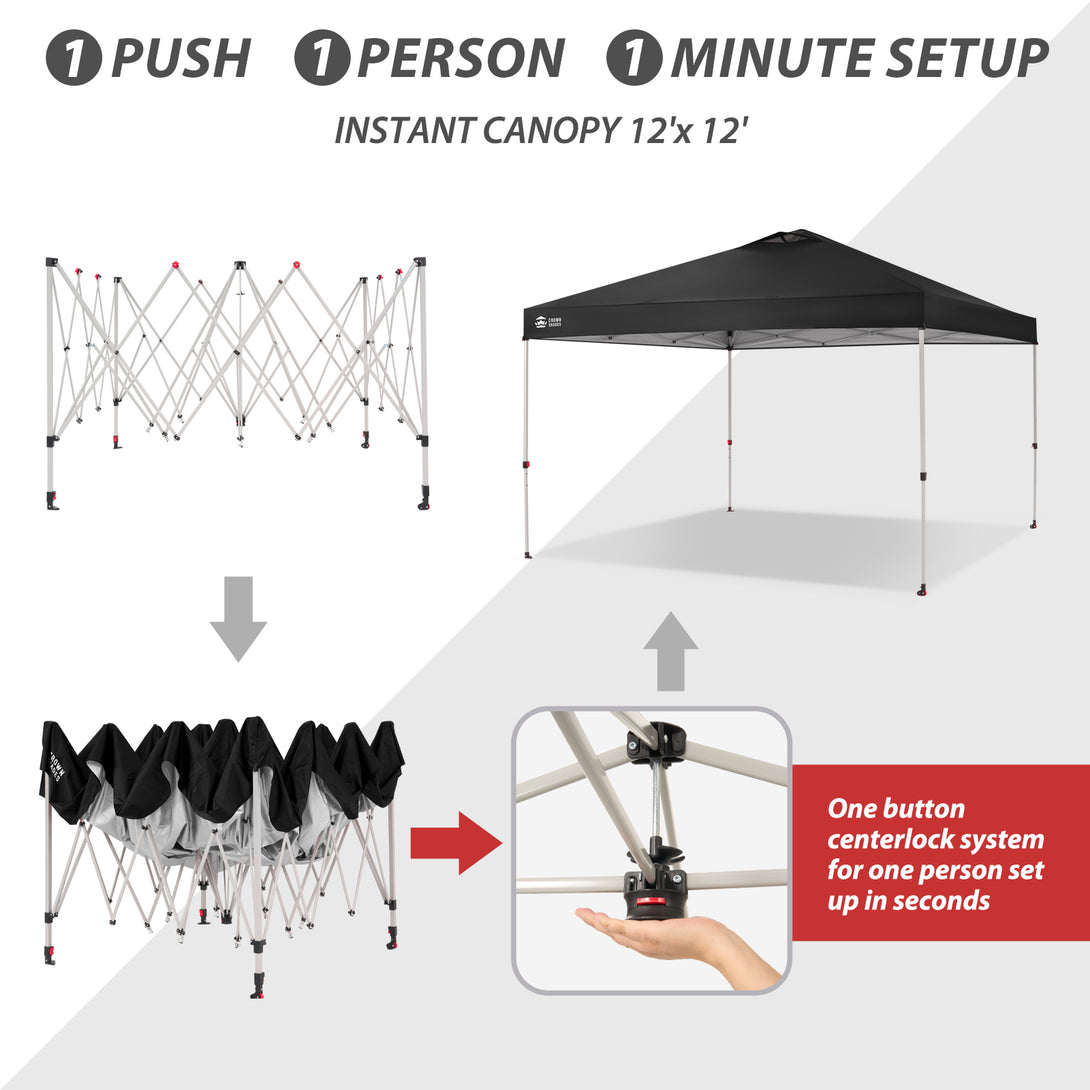 CenterLOK® 12x12 Pop Up Canopy