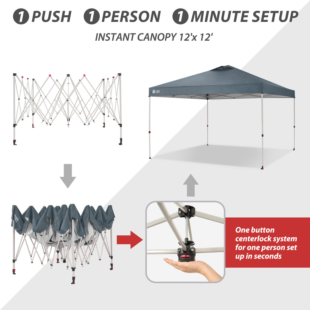 CenterLOK® 12x12 Pop Up Canopy