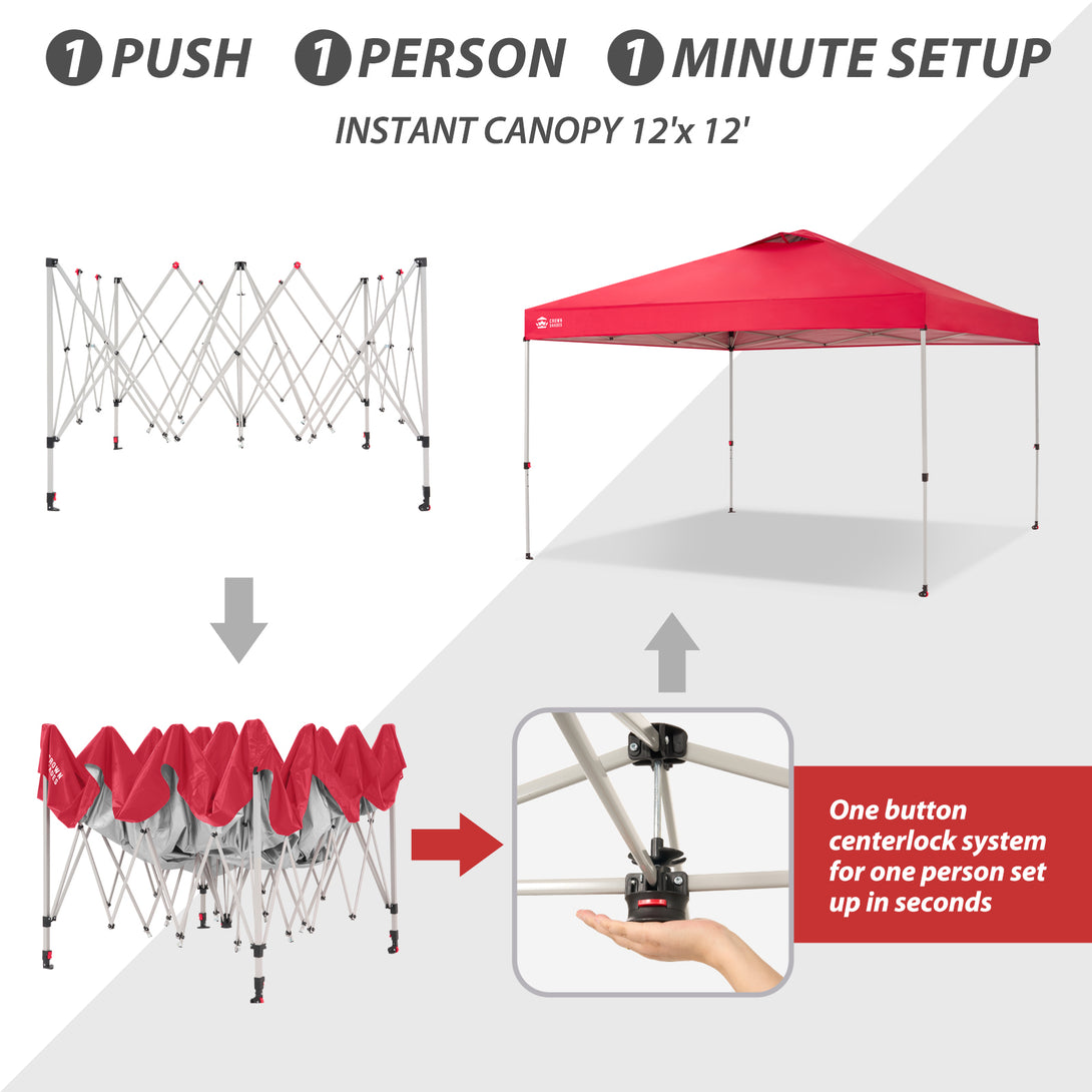 CenterLOK® 12x12 Pop Up Canopy