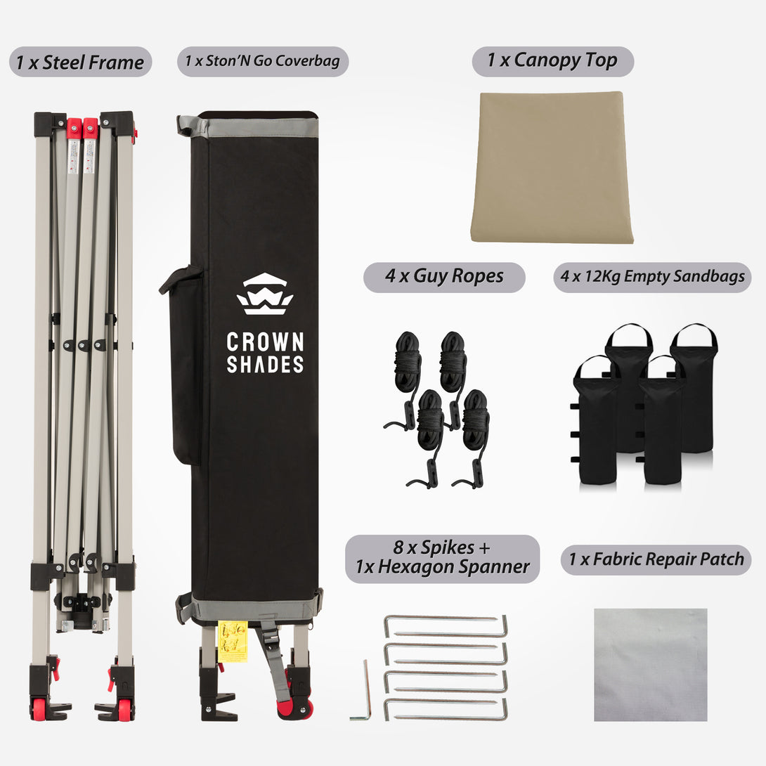 Tente pliante 8x8 et système CenterLOK™ à pression unique