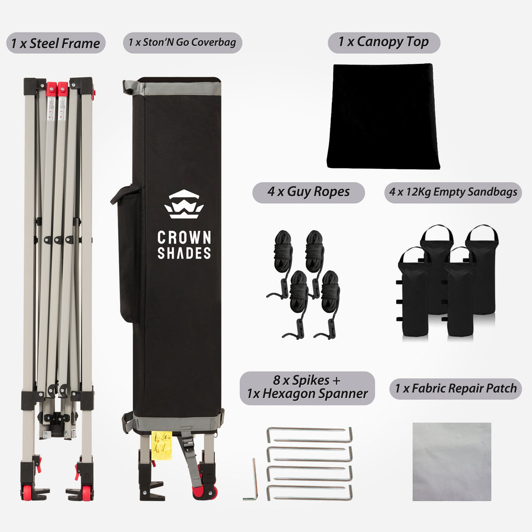 Tente pliante 8x8 et système CenterLOK™ à pression unique