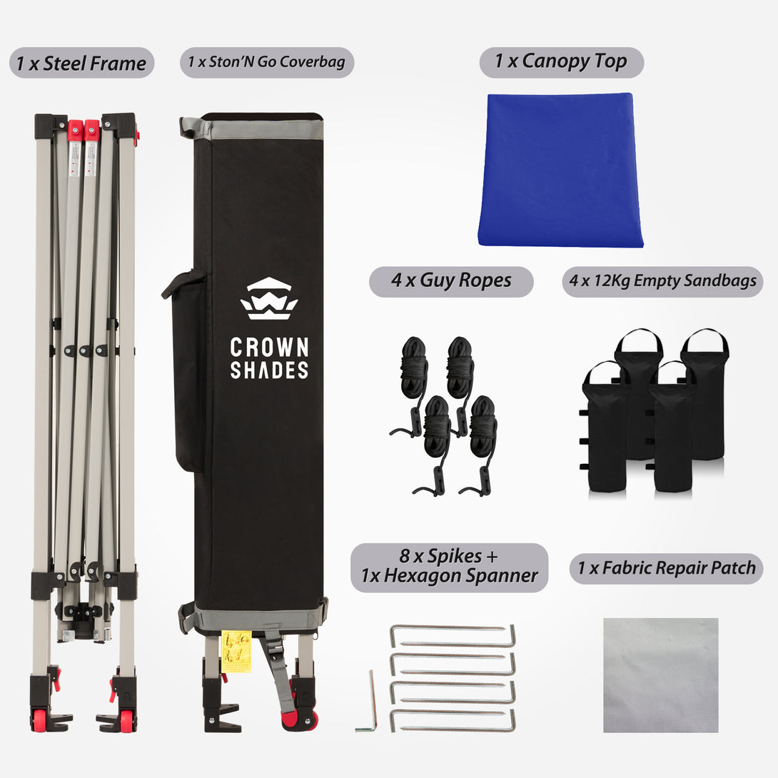 Tente pliante 8x8 et système CenterLOK™ à pression unique